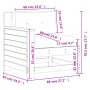 Gartensofa mit Armlehnen und Kissen aus imprägniertem Kiefernholz. von vidaXL, Modulare Sofas für den Außenbereich - Ref: For...