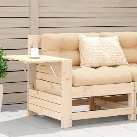 Sofá de jardín con reposabrazos y cojín madera maciza de pino by vidaXL, Modular outdoor sofas - Ref: Foro24-844913, Price: 8...