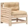 Sofá de jardín con reposabrazos y cojín madera maciza de pino by vidaXL, Modular outdoor sofas - Ref: Foro24-844913, Price: 8...