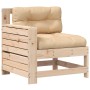 Sofá de jardín con reposabrazos y cojín madera maciza de pino by vidaXL, Modular outdoor sofas - Ref: Foro24-844913, Price: 8...