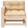Gartensofa mit Armlehnen und Kissen aus massivem Kiefernholz von vidaXL, Modulare Sofas für den Außenbereich - Ref: Foro24-84...