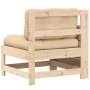 Sofá de jardín con reposabrazos y cojín madera maciza de pino by vidaXL, Modular outdoor sofas - Ref: Foro24-844913, Price: 8...