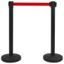 Airport type tape barrier with black steel supports by vidaXL, Safety barriers - Ref: Foro24-51161, Price: 73,18 €, Discount: %
