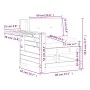 Sofá de jardín con reposabrazos y cojín madera maciza de pino by vidaXL, Modular outdoor sofas - Ref: Foro24-844913, Price: 8...