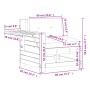 Sofá de jardín con reposabrazos y cojín madera maciza de pino by vidaXL, Modular outdoor sofas - Ref: Foro24-844913, Price: 8...