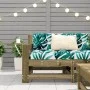Sofá de jardín con reposabrazos y cojín madera pino impregnada by vidaXL, Modular outdoor sofas - Ref: Foro24-844918, Price: ...