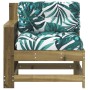 Gartensofa mit Armlehnen und Kissen aus imprägniertem Kiefernholz. von vidaXL, Modulare Sofas für den Außenbereich - Ref: For...