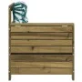Sofá de jardín con reposabrazos y cojín madera pino impregnada by vidaXL, Modular outdoor sofas - Ref: Foro24-844918, Price: ...