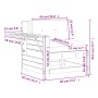 Gartensofa mit Armlehnen und Kissen aus imprägniertem Kiefernholz. von vidaXL, Modulare Sofas für den Außenbereich - Ref: For...
