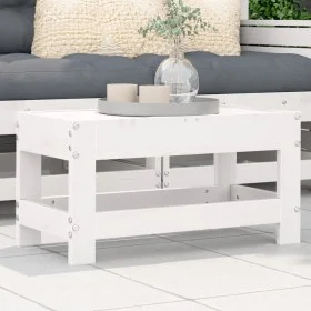 Gartenhocker aus massivem weißem Kiefernholz 62x30x32 cm von vidaXL, Modulare Sofas für den Außenbereich - Ref: Foro24-844894...