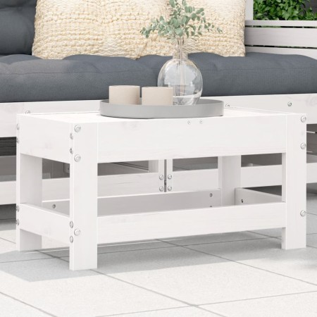 Gartenhocker aus massivem weißem Kiefernholz 62x30x32 cm von vidaXL, Modulare Sofas für den Außenbereich - Ref: Foro24-844894...