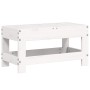 Gartenhocker aus massivem weißem Kiefernholz 62x30x32 cm von vidaXL, Modulare Sofas für den Außenbereich - Ref: Foro24-844894...