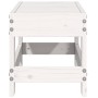Gartenhocker aus massivem weißem Kiefernholz 62x30x32 cm von vidaXL, Modulare Sofas für den Außenbereich - Ref: Foro24-844894...
