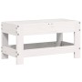 Gartenhocker aus massivem weißem Kiefernholz 62x30x32 cm von vidaXL, Modulare Sofas für den Außenbereich - Ref: Foro24-844894...