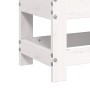 Gartenhocker aus massivem weißem Kiefernholz 62x30x32 cm von vidaXL, Modulare Sofas für den Außenbereich - Ref: Foro24-844894...