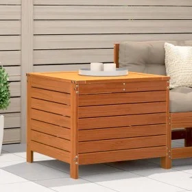 Gartenhocker aus Kiefernholz, braun gewachst, 62x63,5x53,5 cm. von vidaXL, Modulare Sofas für den Außenbereich - Ref: Foro24-...