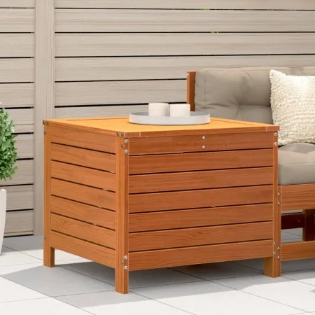 Gartenhocker aus Kiefernholz, braun gewachst, 62x63,5x53,5 cm. von vidaXL, Modulare Sofas für den Außenbereich - Ref: Foro24-...