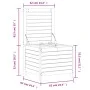 Gartenhocker aus Kiefernholz, braun gewachst, 62x63,5x53,5 cm. von vidaXL, Modulare Sofas für den Außenbereich - Ref: Foro24-...