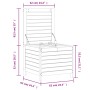 Gartenhocker aus imprägniertem Kiefernholz 62x63,5x53,5 cm von vidaXL, Modulare Sofas für den Außenbereich - Ref: Foro24-8449...