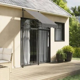 Toldo retráctil de tela y acero gris antracita 100x150 cm by vidaXL, Awnings - Ref: Foro24-368736, Price: 70,49 €, Discount: %