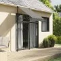 Ein ausziehbares Markisentuch aus anthrazitgrauem Stoff und Stahl, 100x150 cm. von vidaXL, Markisen - Ref: Foro24-368736, Pre...