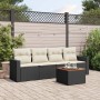Set de muebles de jardín 5 pzas y cojines ratán sintético negro by vidaXL, Garden sets - Ref: Foro24-3256329, Price: 298,52 €...