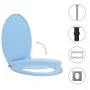 Toilet seat with soft close quick release oval blue by vidaXL, Toilet and bidet seats - Ref: Foro24-145823, Price: 31,52 €, D...
