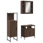 Set de muebles de baño 3 pzas madera contrachapada roble marrón by vidaXL, Bathroom furniture - Ref: Foro24-3214759, Price: 1...
