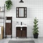 Set de muebles de baño 3 pzas madera contrachapada roble marrón by vidaXL, Bathroom furniture - Ref: Foro24-3214759, Price: 1...
