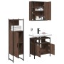Set de muebles de baño 3 pzas madera contrachapada roble marrón by vidaXL, Bathroom furniture - Ref: Foro24-3214759, Price: 1...