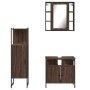 Set de muebles de baño 3 pzas madera contrachapada roble marrón by vidaXL, Bathroom furniture - Ref: Foro24-3214759, Price: 1...