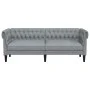 Dreisitziges Chesterfield-Sofa in hellem Grau aus Stoff. von vidaXL, Sofas - Ref: Foro24-372556, Preis: 270,51 €, Rabatt: %