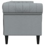 Sofá Chesterfield de 3 plazas tela gris claro by vidaXL, Sofas - Ref: Foro24-372556, Price: 275,48 €, Discount: %