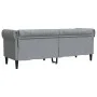Dreisitziges Chesterfield-Sofa in hellem Grau aus Stoff. von vidaXL, Sofas - Ref: Foro24-372556, Preis: 270,51 €, Rabatt: %