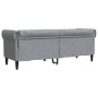 Sofá Chesterfield de 3 plazas tela gris claro by vidaXL, Sofas - Ref: Foro24-372556, Price: 275,48 €, Discount: %