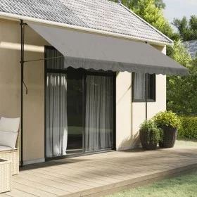 Toldo retráctil de tela y acero gris antracita 350x150 cm by vidaXL, Awnings - Ref: Foro24-368741, Price: 97,19 €, Discount: %