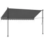 Ein ausziehbares Markisentuch aus anthrazitgrauem Stoff und Stahl, 350x150 cm. von vidaXL, Markisen - Ref: Foro24-368741, Pre...