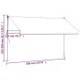 Ein ausziehbares Markisentuch aus anthrazitgrauem Stoff und Stahl, 350x150 cm. von vidaXL, Markisen - Ref: Foro24-368741, Pre...
