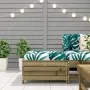 Gartenhocker mit Kissen aus imprägniertem Kiefernholz von vidaXL, Modulare Sofas für den Außenbereich - Ref: Foro24-844930, P...