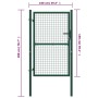 Grünes Stahlzauntor 100x150 cm von vidaXL, Gartentore - Ref: Foro24-145734, Preis: 174,62 €, Rabatt: %