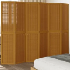 Biombo separador de 6 paneles madera maciza paulownia marrón by vidaXL, Room dividers - Ref: Foro24-358826, Price: 135,07 €, ...