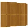 Biombo separador de 6 paneles madera maciza paulownia marrón de vidaXL, Divisores de ambientes - Ref: Foro24-358826, Precio: ...