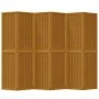Biombo separador de 6 paneles madera maciza paulownia marrón de vidaXL, Divisores de ambientes - Ref: Foro24-358826, Precio: ...