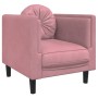 Sillón con cojín terciopelo rosa de vidaXL, Sofás - Ref: Foro24-372625, Precio: 156,32 €