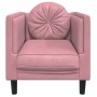 Sessel mit rosa Samtkissen von vidaXL, Sofas - Ref: Foro24-372625, Preis: 192,33 €, Rabatt: %