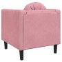 Sessel mit rosa Samtkissen von vidaXL, Sofas - Ref: Foro24-372625, Preis: 192,33 €, Rabatt: %