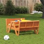 Mesa de pícnic para niños madera pino marrón cera 88x122x58 cm by vidaXL, Garden tables - Ref: Foro24-844657, Price: 142,27 €...
