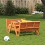 Picknicktisch für Kinder aus braunem Kiefernholz mit Wachsbeschichtung, 88x122x58 cm. von vidaXL, Gartentische - Ref: Foro24-...