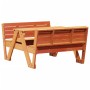 Mesa de pícnic para niños madera pino marrón cera 88x122x58 cm by vidaXL, Garden tables - Ref: Foro24-844657, Price: 142,27 €...