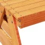 Mesa de pícnic para niños madera pino marrón cera 88x122x58 cm by vidaXL, Garden tables - Ref: Foro24-844657, Price: 140,77 €...
